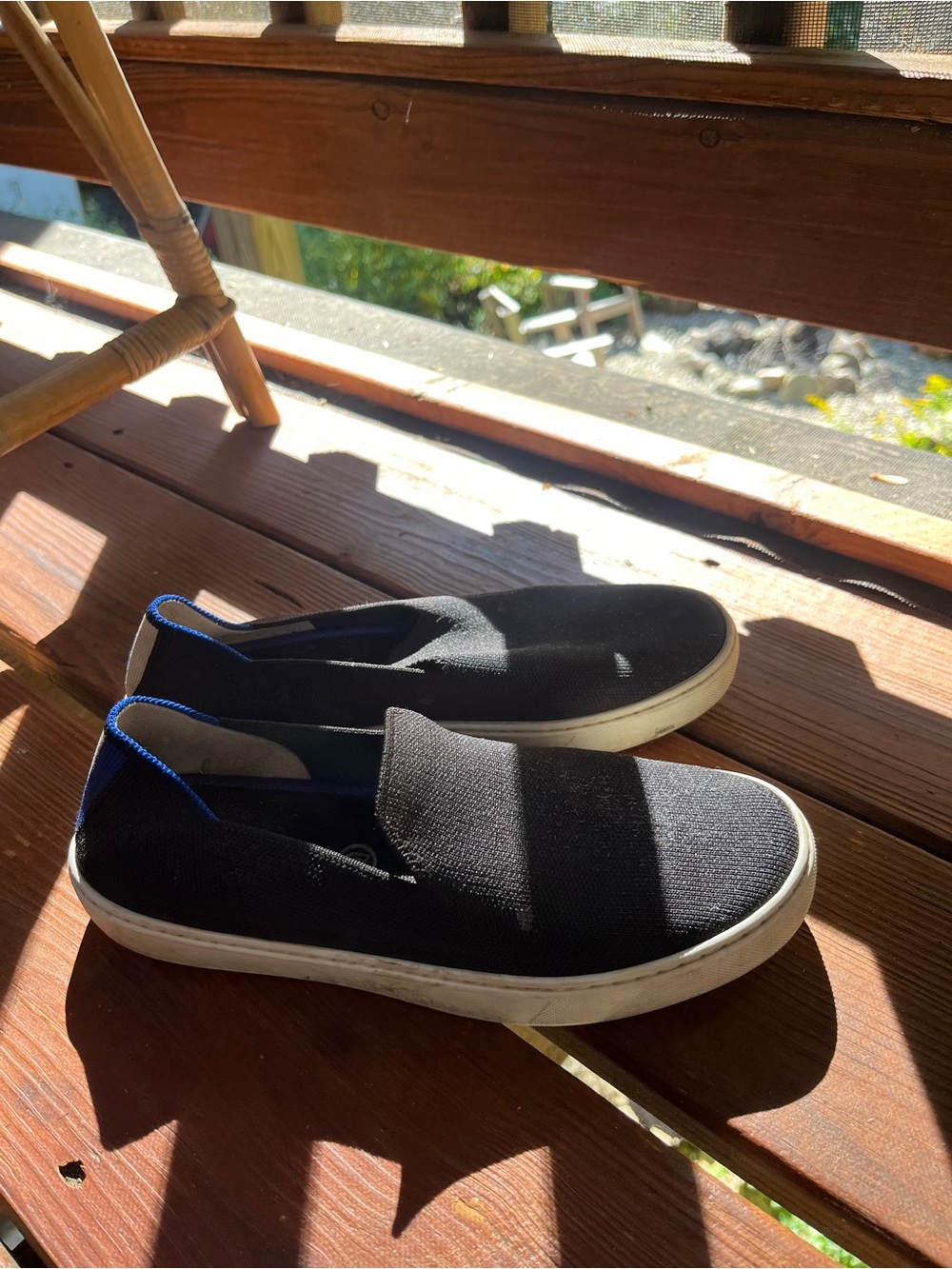 Rothy’s Black Slip On Sneakers Size 8